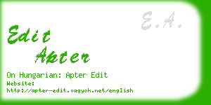 edit apter business card